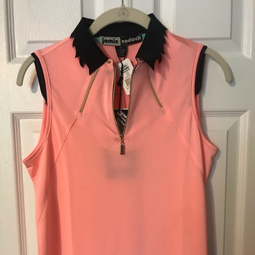 Jamie Sadock Pink and Black Tank Top